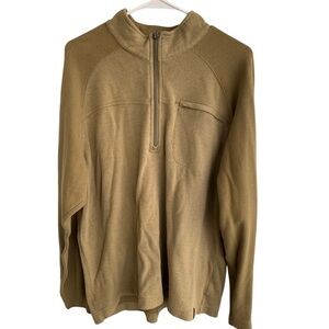 Columbia Vertex XXL Sweater Jacket 1/4 Zip Beige Brown Long Sleeve Pullover